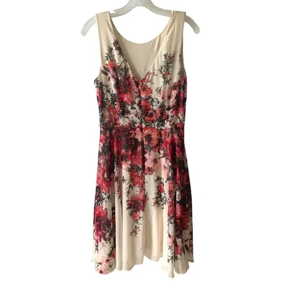 PHASE EIGHT Ivory Multicolor Floral Print Myrtle Sleeveless Cocktail Dress 12 - Picture 6 of 8